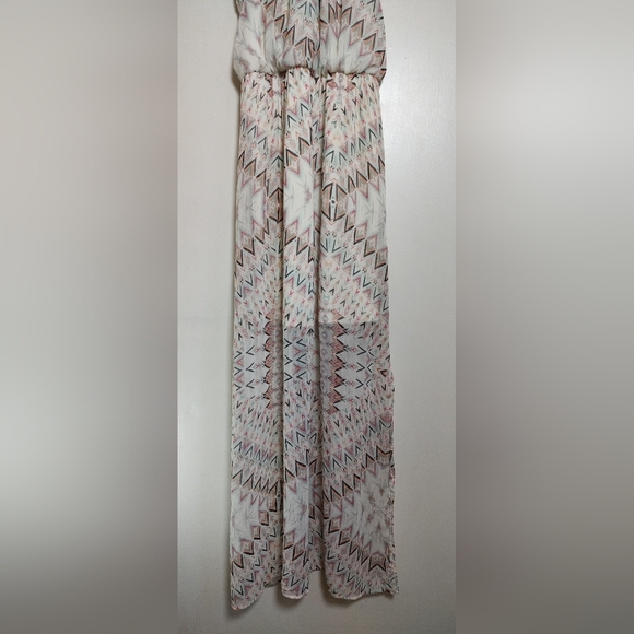 Maurices Geometric Patterned Halter Maxi Dress - Picture 2 of 14